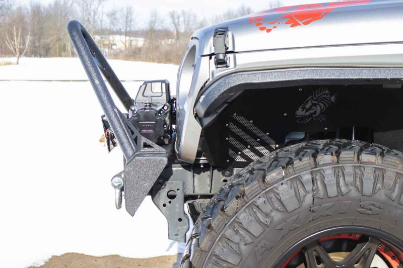 Jeep Wrangler JL Body Armor - Front - Fishbone Offroad - Barracuda Stinger Bar - `18-`27